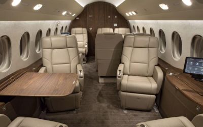 Charter aircraft Falcon 2000S through Bendix Air Charter