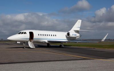 Charter aircraft Falcon 2000LXS through Bendix Air Charter