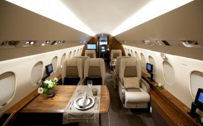 Charter aircraft Falcon 2000LX through Bendix Air Charter