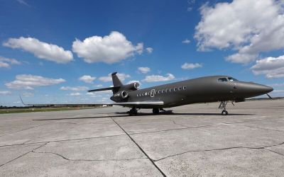 Charter aircraft  Falcon 7X through Bendix Air Charter