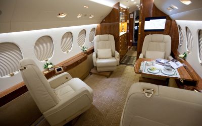 Charter aircraft  Falcon 7X through Bendix Air Charter