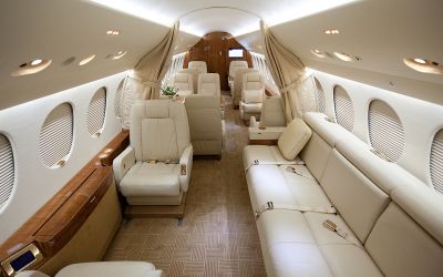 Charter aircraft  Falcon 7X through Bendix Air Charter