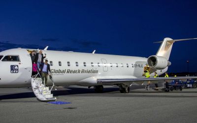 Charter aircraft Canadair CRJ 200 through Bendix Air Charter