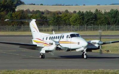 Charter aircraft Beech King Air 350 through Bendix Air Charter