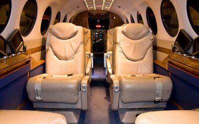 Charter aircraft Beech King Air 350 through Bendix Air Charter
