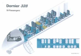 Charter aircraft Dornier 328 TP through Bendix Air Charter