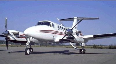 Charter aircraft Beech King Air 300 through Bendix Air Charter